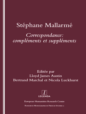 cover image of Stephane Mallarme